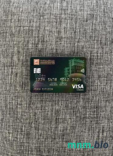 Yemen International bank visa classic card wygląd fotograficzny skan PSD + zdjęcie